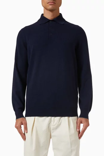 Polo Sweater in Cashmere Knit