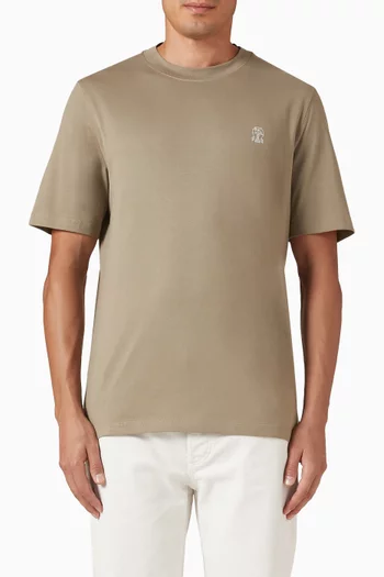 Logo T-shirt in Cotton Jersey