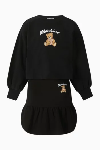 Teddy Heart Logo Sweatshirt in Cotton