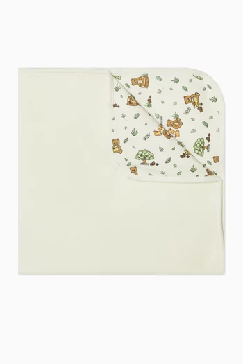 Teddy Bear Baby Blanket in Cotton