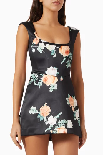 Bryn Mini Dress in Satin