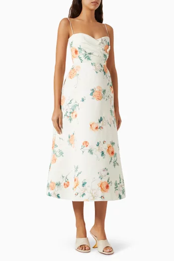 Bo Midi Dress in Satin