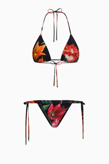 Floral-print Bikini Set