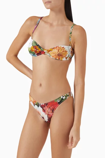 Floral-print DG Bikini Set