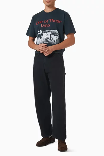 Glad You're Here With Me T-shirt in Cotton