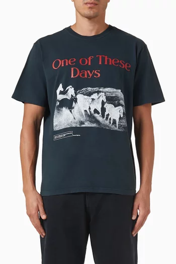 Glad You're Here With Me T-shirt in Cotton