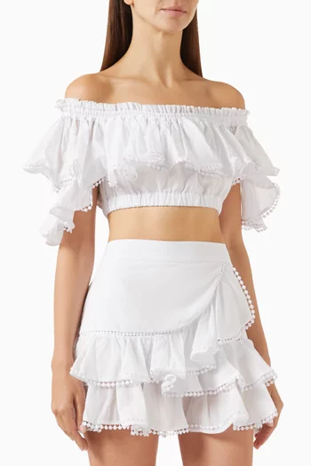 Cata Off-shoulder Top in Cotton Blend
