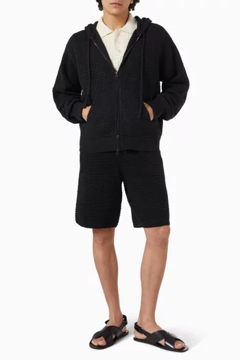 Nora Lite Check Zip Hoodie in Cotton