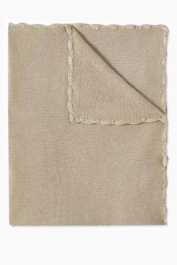 Scallop Knit Blanket