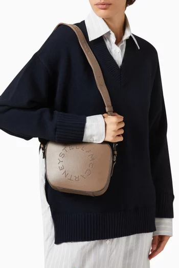 حقيبة كاميرا بشعار الماركة مرصع بحلي جلد ألتر مات