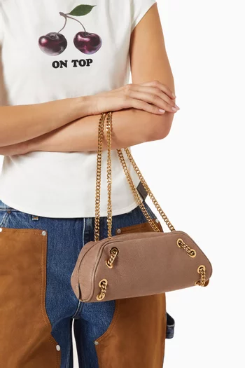 Falabella Bowling Shoulder Bag in Shaggy Deer