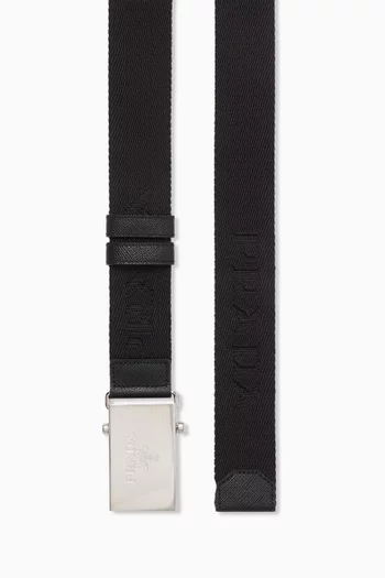 Logo-buckle Belt in Cotton