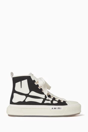 Skel High-top Sneakers in Canvas & Leather