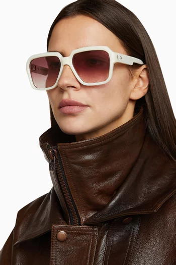 Ashcroft Rectangle Sunglasses in Acetate