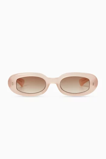 Basset Circular Sunglasses in Acetate