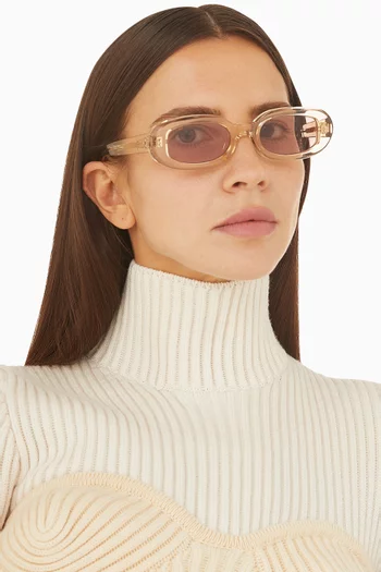 Basset Circular Sunglasses in Acetate