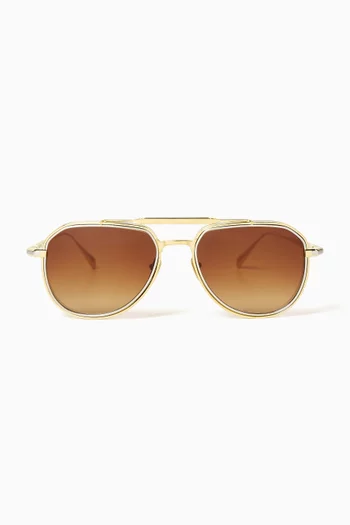 Commander Aviator Sunglasses in Beta Titanium
