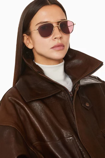 Flynn Aviator Sunglasses in Beta Titanium