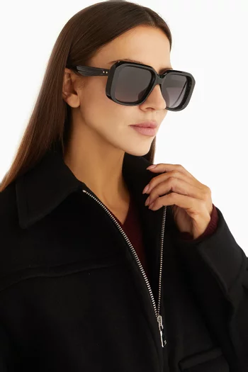 Pat Rectangular Sunglasses in Acetate