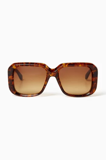 Pat Rectangular Sunglasses in Acetate