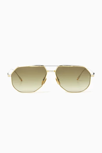 Reynold Aviator Sunglasses in Beta Titanium