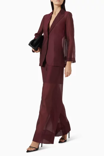 Acinus Sheer Blazer in Cotton-silk Organza