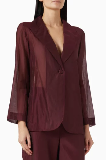 Acinus Sheer Blazer in Cotton-silk Organza