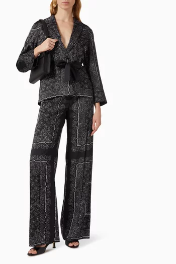 Sosia Belted Foulard-print Jacket