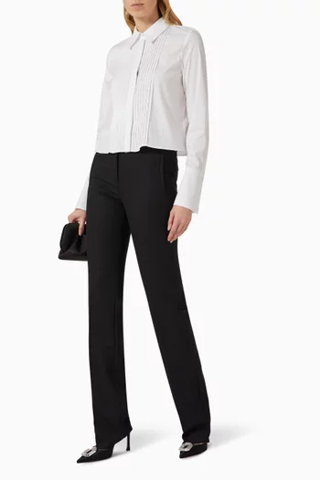 Ceylon Pintuck Shirt in Cotton-blend