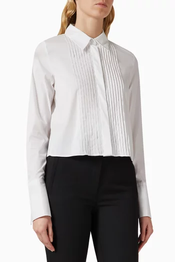 Ceylon Pintuck Shirt in Cotton-blend