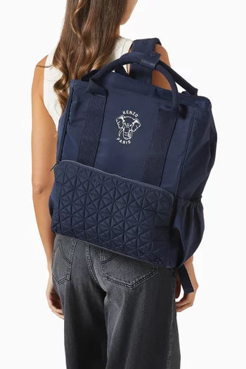 Elephant-embroidered Daiper Bag