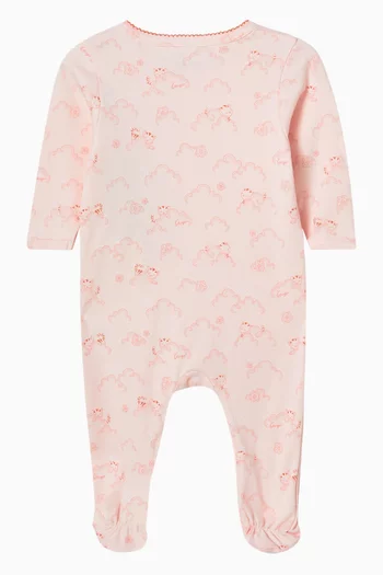 Printed Sleepsuit in Cotton