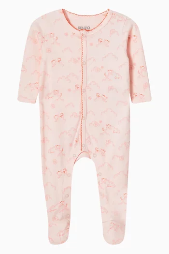 Printed Sleepsuit in Cotton