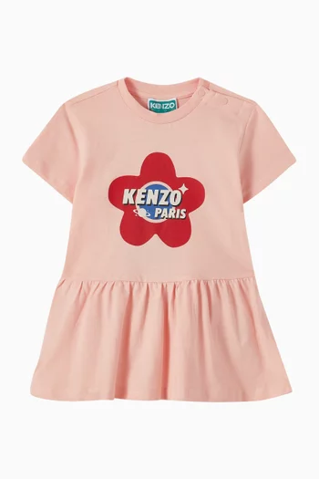 Logo-print Dress in Organic Cotton