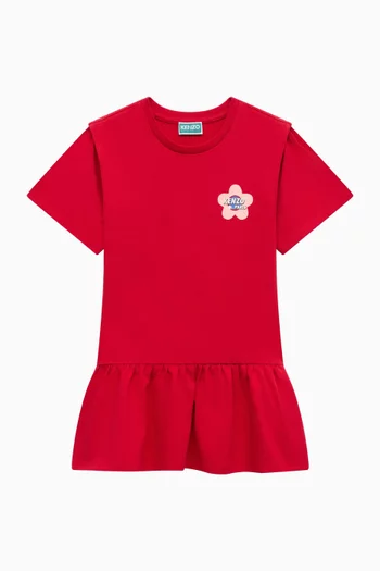 Logo-print Dress in Organic Cotton