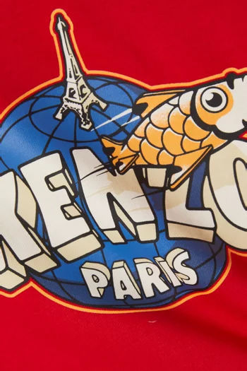 تي شيرت بطبعة قطن