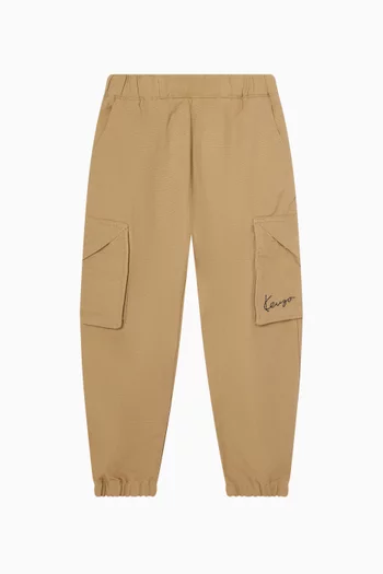 Logo Cargo Pants in Cotton