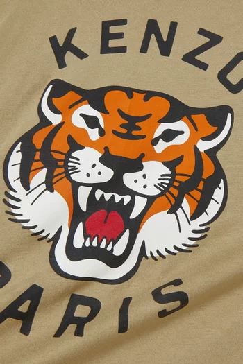 Tiger-print T-shirt in Cotton