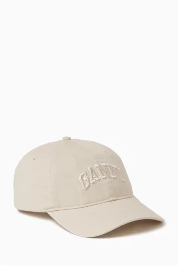 Embroidered Cap in Canvas