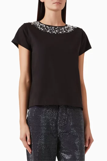 Racer T-shirt in Cotton-jersey