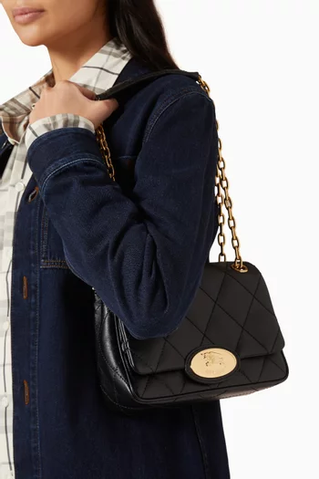 Small Strand Quilted Bag in Leather