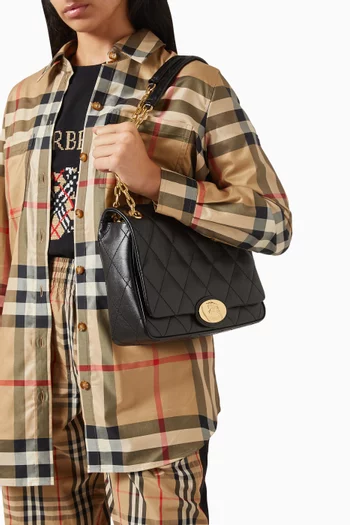 Medium Strand Quilted Bag in Leather