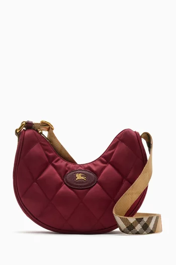 Horseshoe Crossbody Bag in Quilted Nylon
