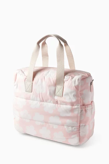Boke Flower-print Quilted Changing Bag