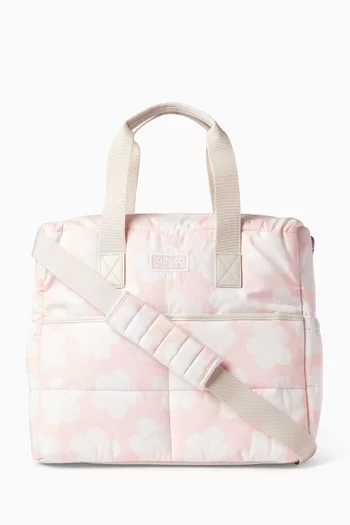 Boke Flower-print Quilted Changing Bag