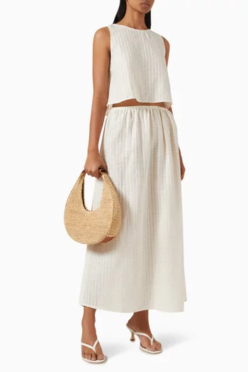 Kobe Stripe Top in Cotton-linen