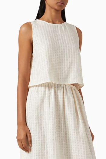 Kobe Stripe Top in Cotton-linen