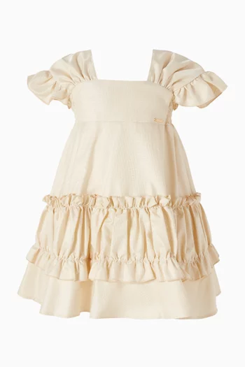 فستان بكشكش بقصة على شكل حرف A