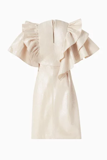 فستان كشكش بتصميم حرف A‏