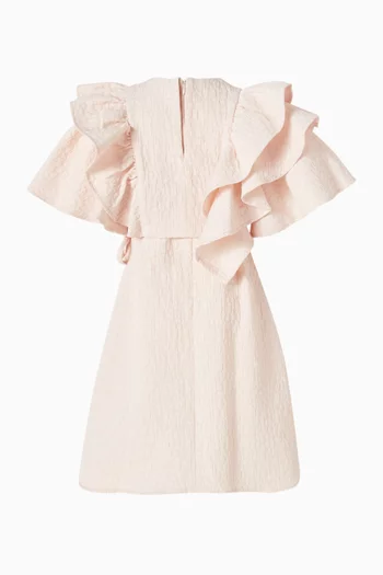 فستان بكشكش وقصة على شكل حرف A‏